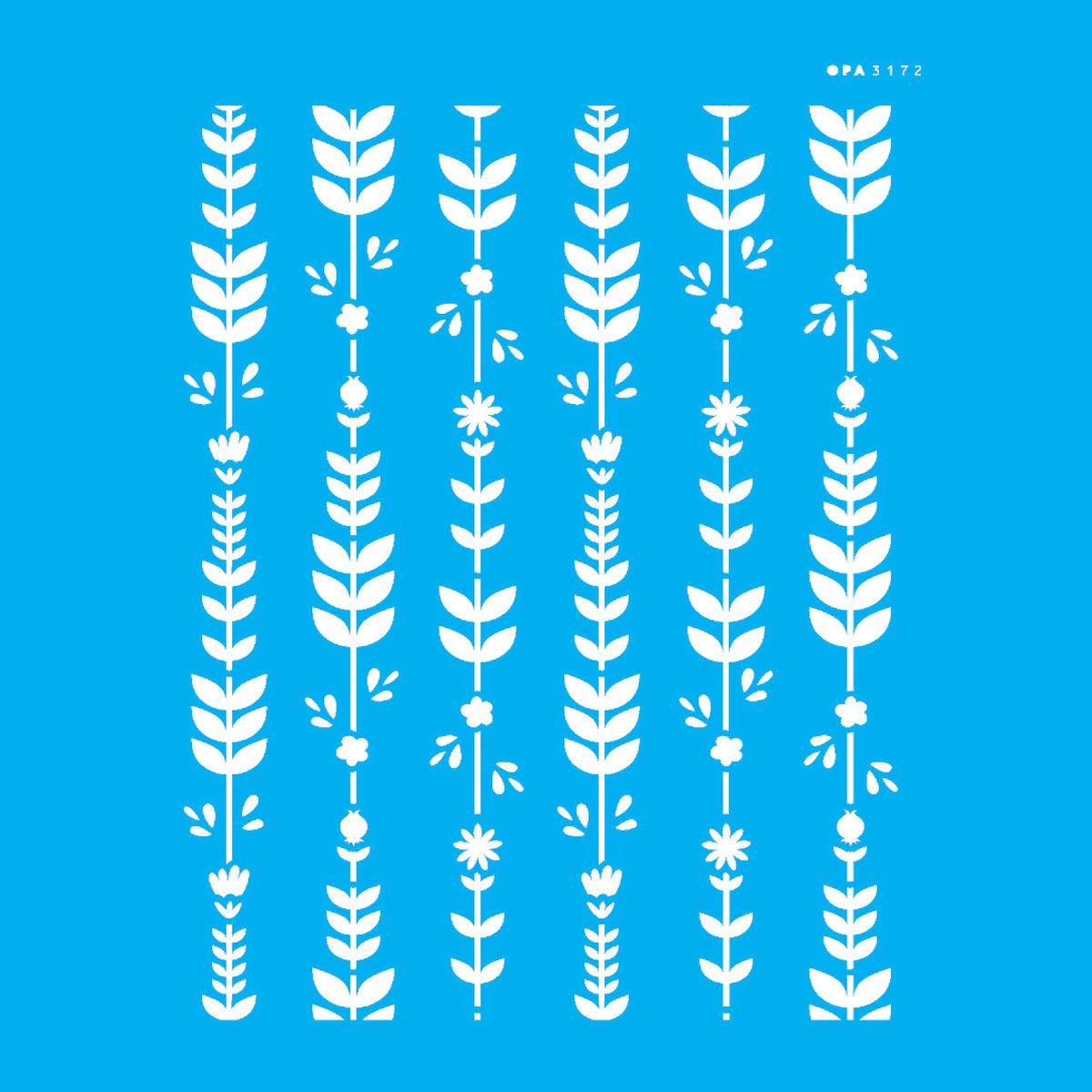 Stencil Estamparia Ramos Escandinavos 20x25cm para Pintura Decorativa e Artesanato 3172 - Opa