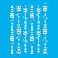 Stencil Estamparia Ramos Escandinavos 20x25cm para Pintura Decorativa e Artesanato 3172 - Opa