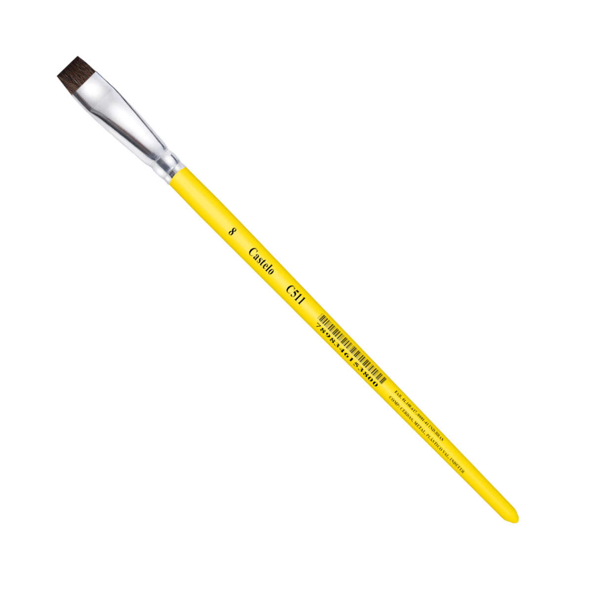 219882-pincel-castelo-artistico-cerda-sintetico-chato-macio-cabo-curto-amarelo-511-08-486182