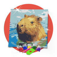Kit de Pintura com Diamante 30x30cm - Capivara