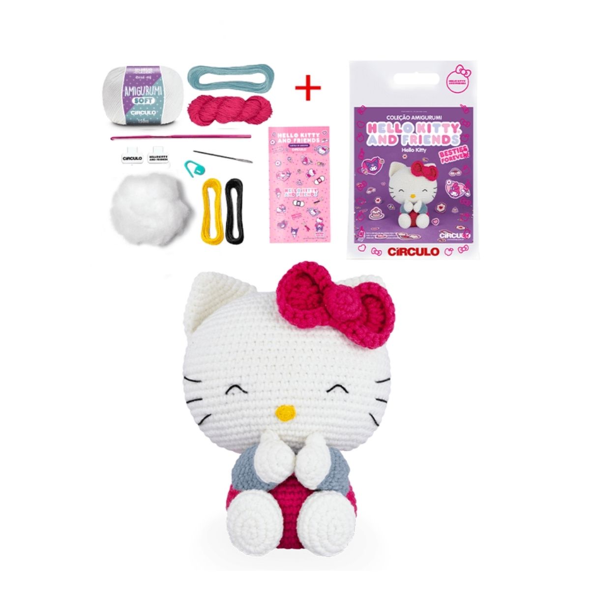 Kit Amigurumi Hello Kitty Hello Kitty - Círculo