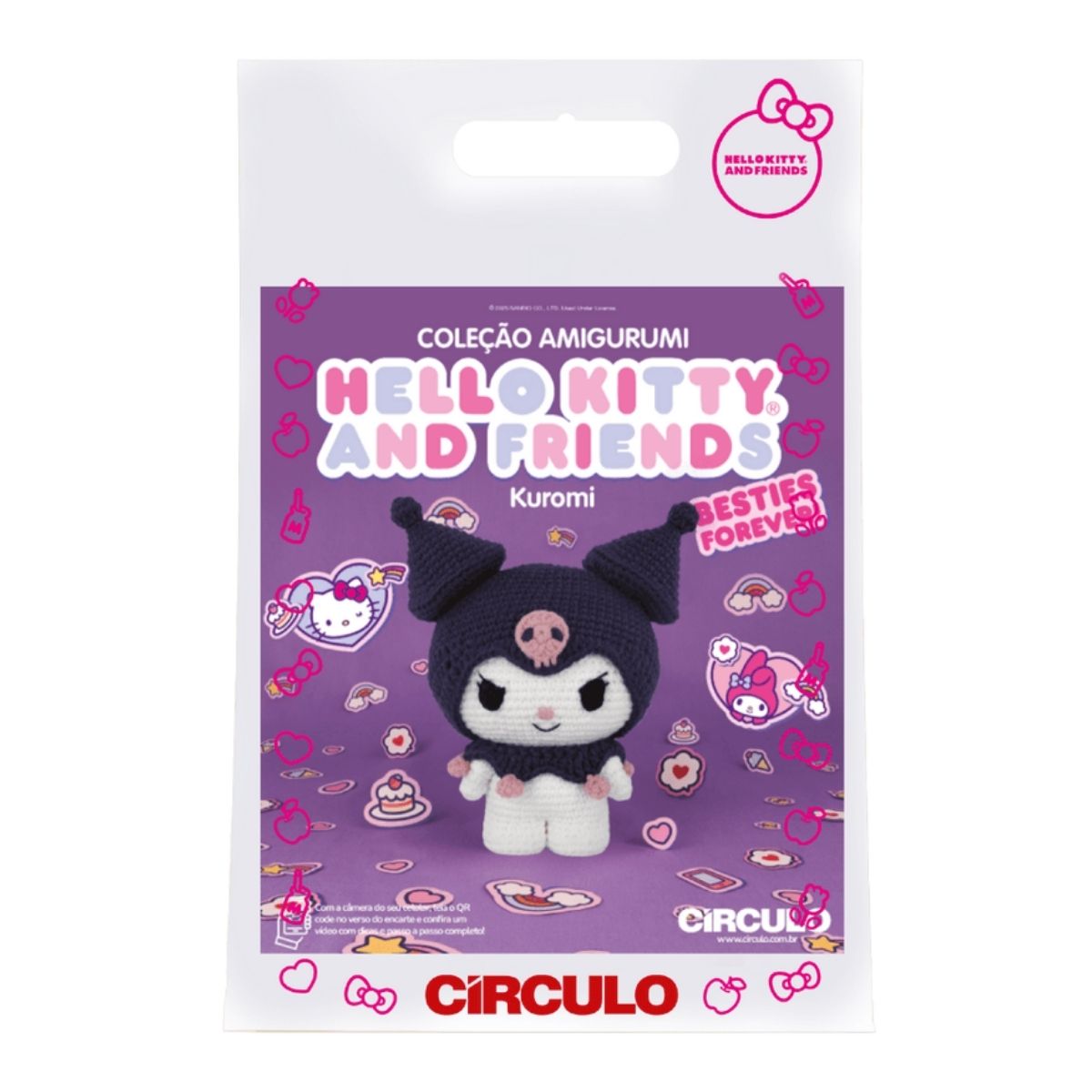 Kit Amigurumi Hello Kitty Kuromi - Círculo