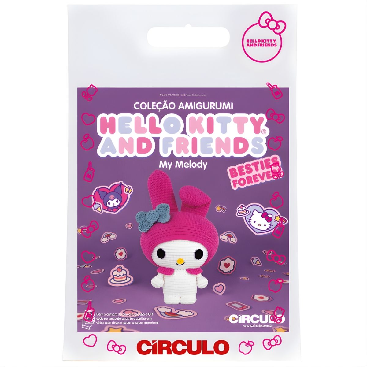 Kit Amigurumi Hello Kitty My Melody - Círculo