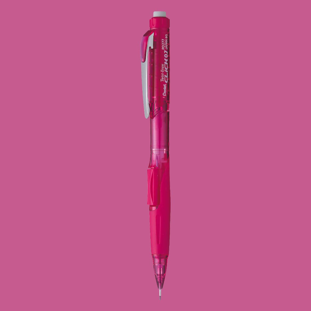 Lapiseira Twist - Erase Click 0,7mm Rosa - Pentel