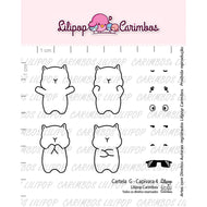 Cartela de Carimbos Capivara 4 em Fotopolímero para Artesanato e Scrapbook - Lilipop
