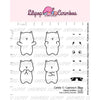 Cartela de Carimbos Capivara 4 em Fotopolímero para Artesanato e Scrapbook - Lilipop