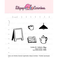 Kit Carimbos Decorativos M Cafeteria para Artesanato e Scrapbook - Lilipop