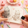 Kit Carimbos Decorativos M Sorveteria Scrapbook - Lilipop