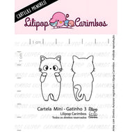 Mini Carimbo Decorativo Gatinho 3 para Artesanato e Scrapbook - Lilipop
