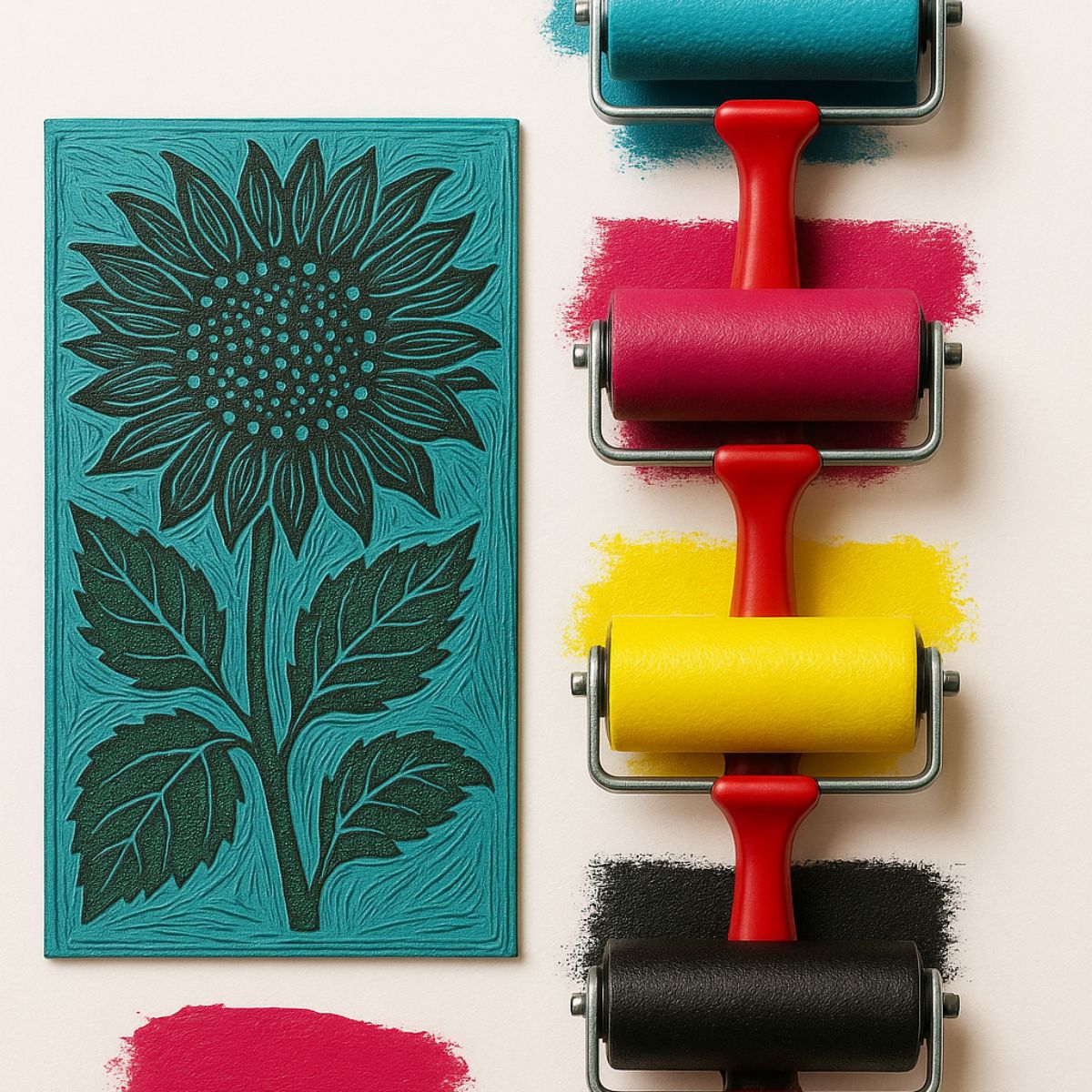 Estojo de Tinta para Linóleo Daler & Rowney Adigraf 59ml com 6 Cores