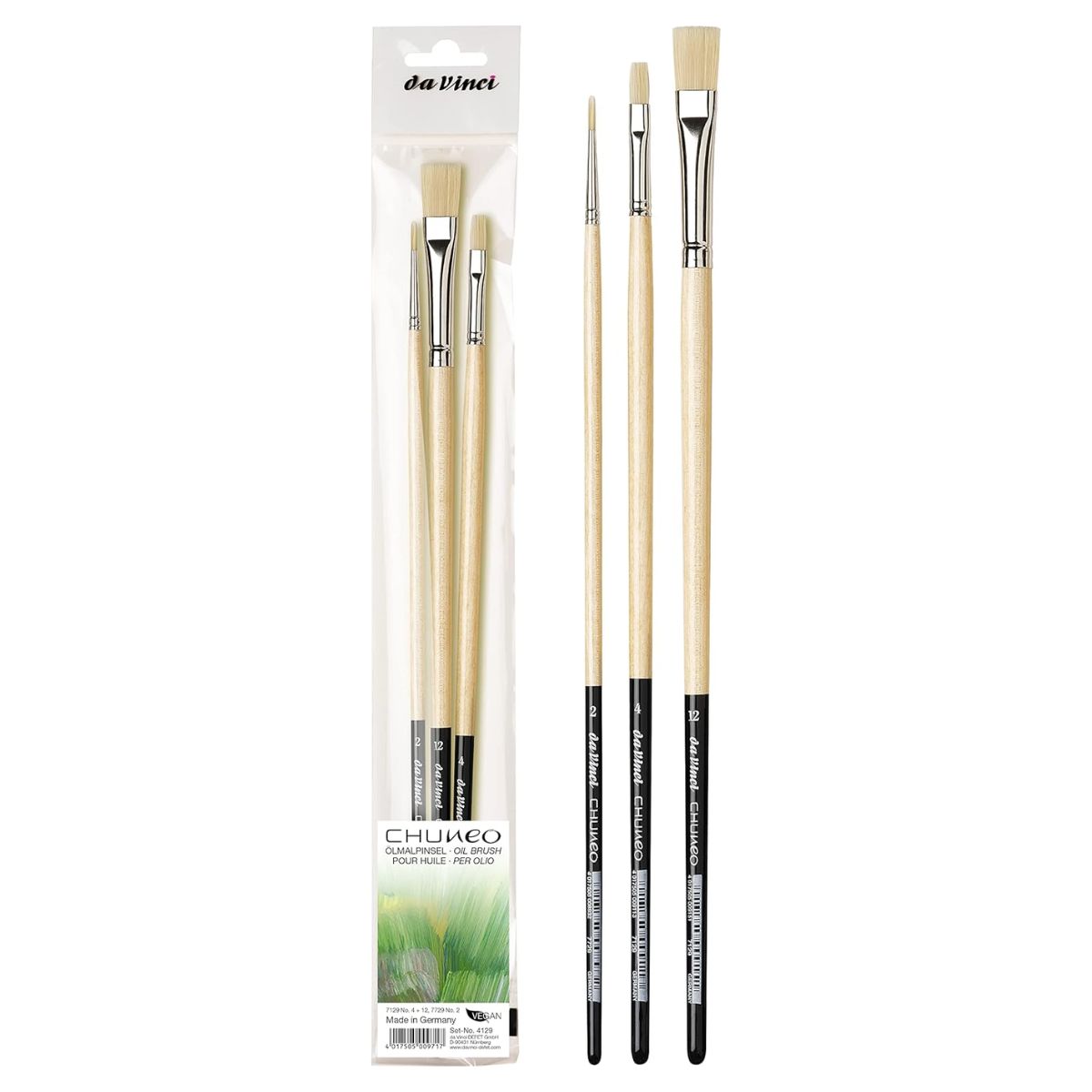 Kit de Pinceis da Vinci Chuneo com 3 Unidades