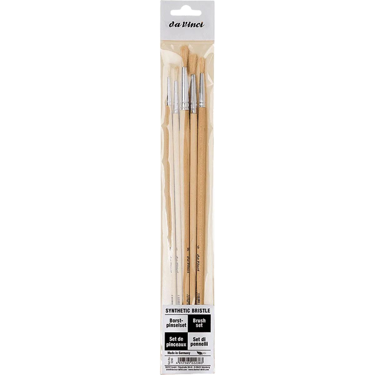 Kit de Pinceis da Vinci Synthetic Bristle com 05 Unidades