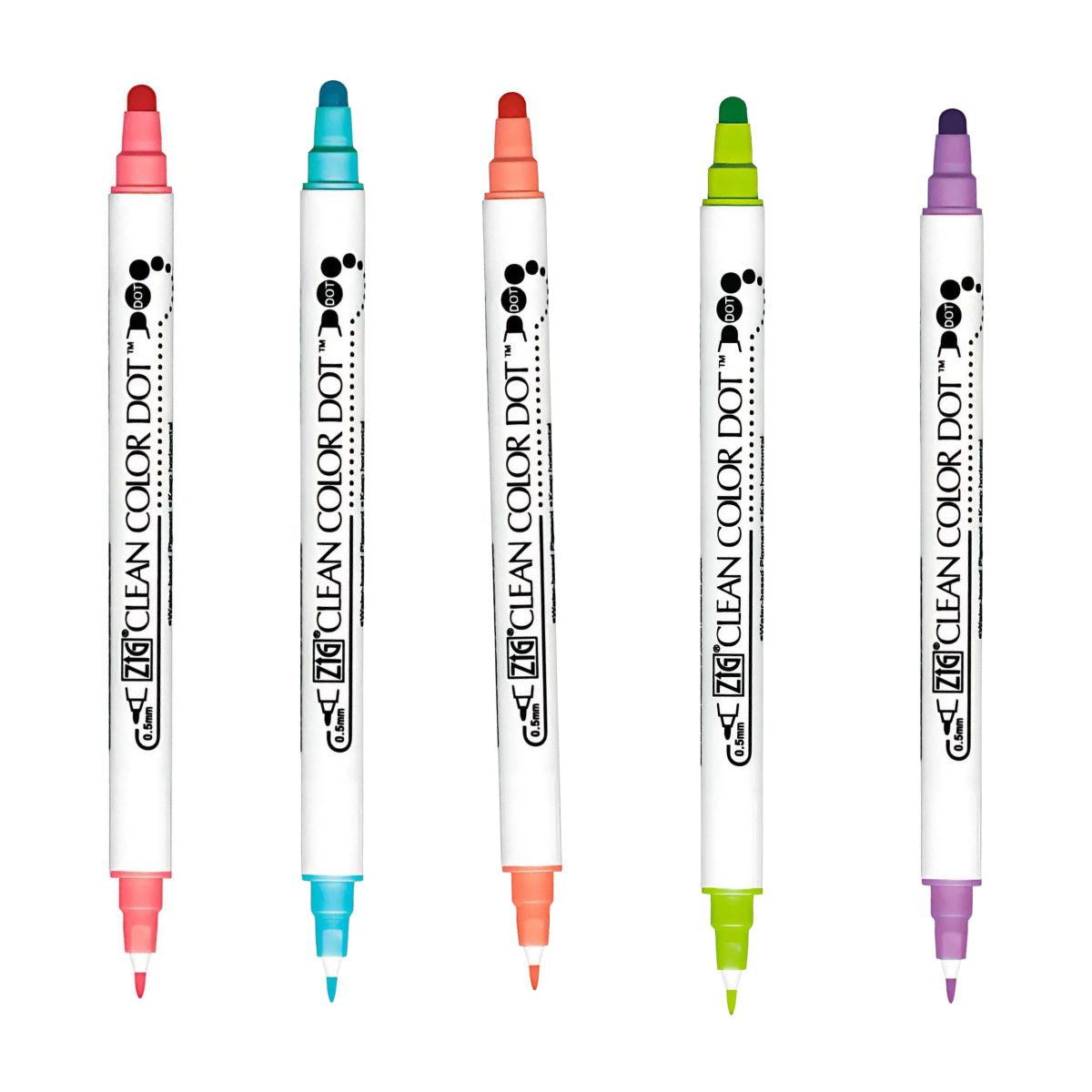 Caneta Dot Color Kuretake Ponta Zig Zag Dual