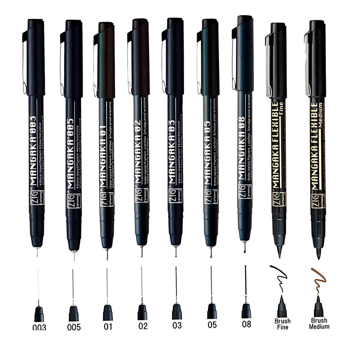 Caneta Nanquim Kuretake Mangaka Black