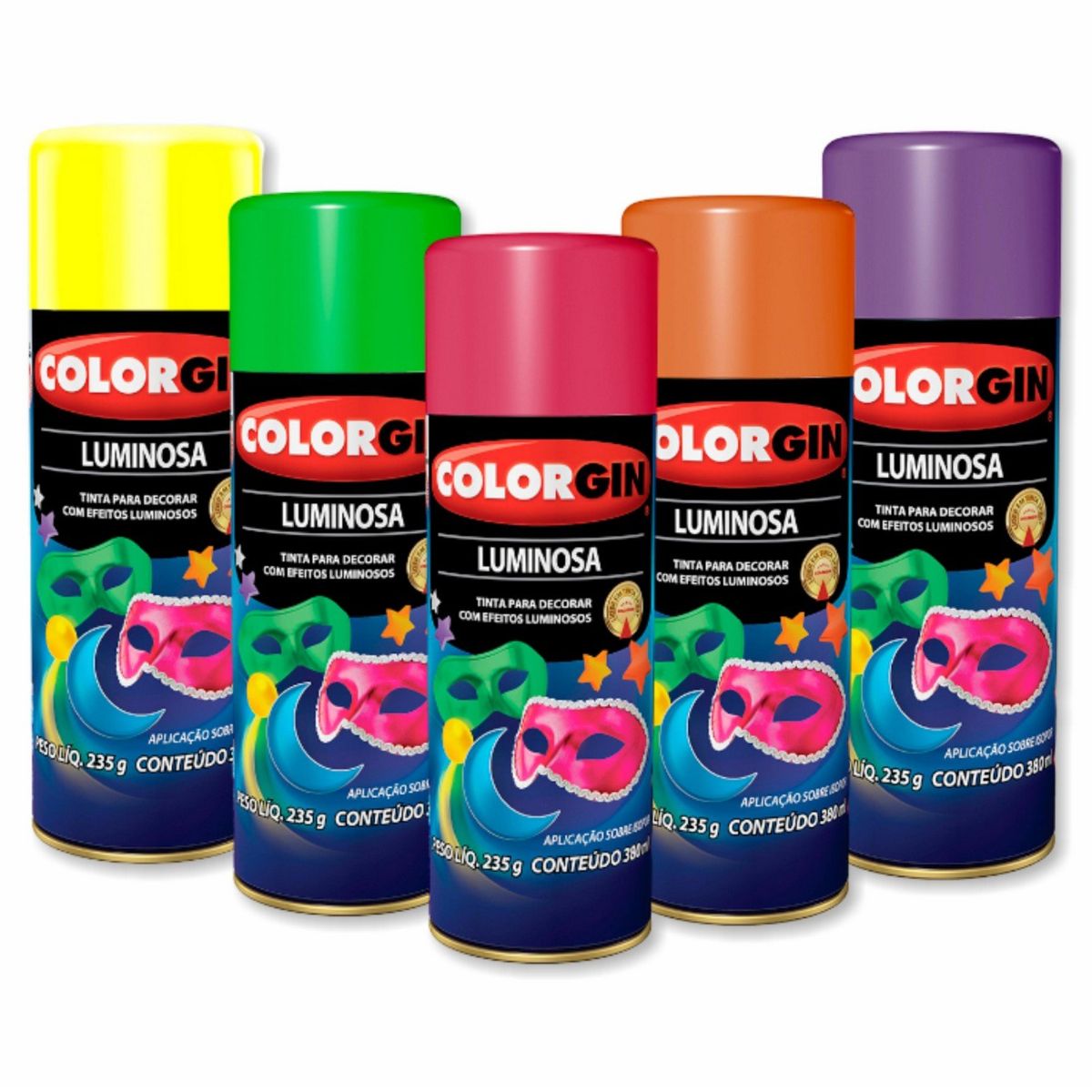 Tinta Spray Colorgin Luminosa Neon 190ml