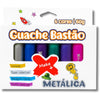 Kit Guache Bastão 60g com 6 Cores Metalizado - Make+