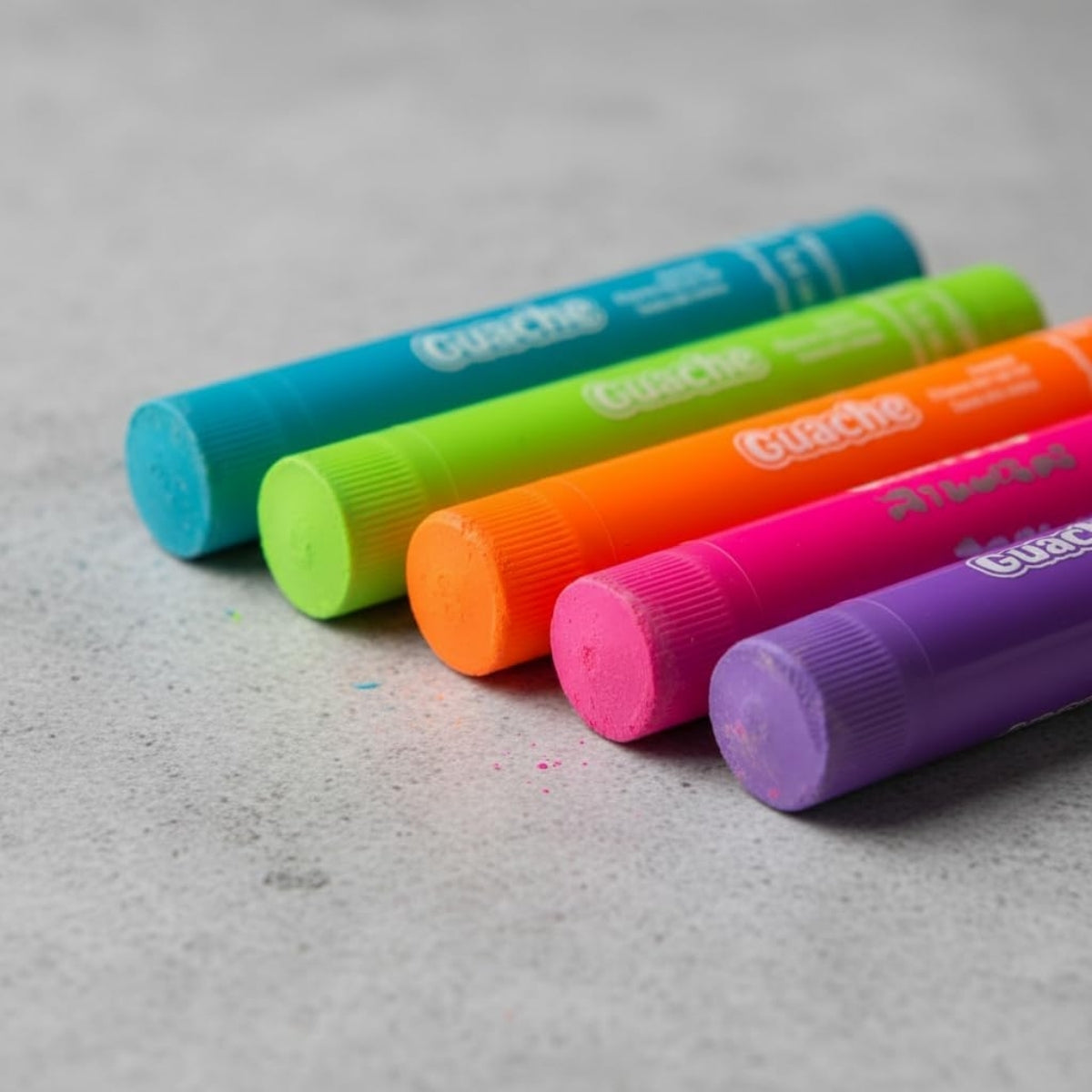 Kit Guache Bastão 60g com 6 Cores Neon - Make+
