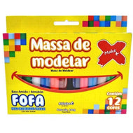 Kit Massa Modelar 180g com 12 Cores - Make+