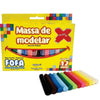 Kit Massa Modelar 180g com 12 Cores - Make+