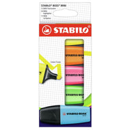 Estojo de Marcador Mini Boss Stabilo com 05 Cores