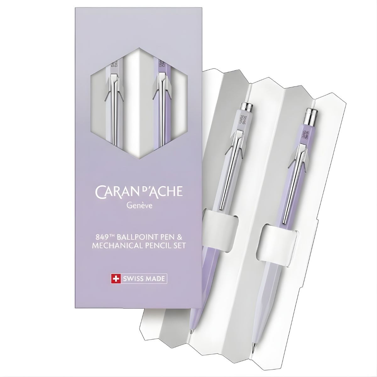 Estojo Caneta e Lapiseira Blooming Lavender Caran D'ache