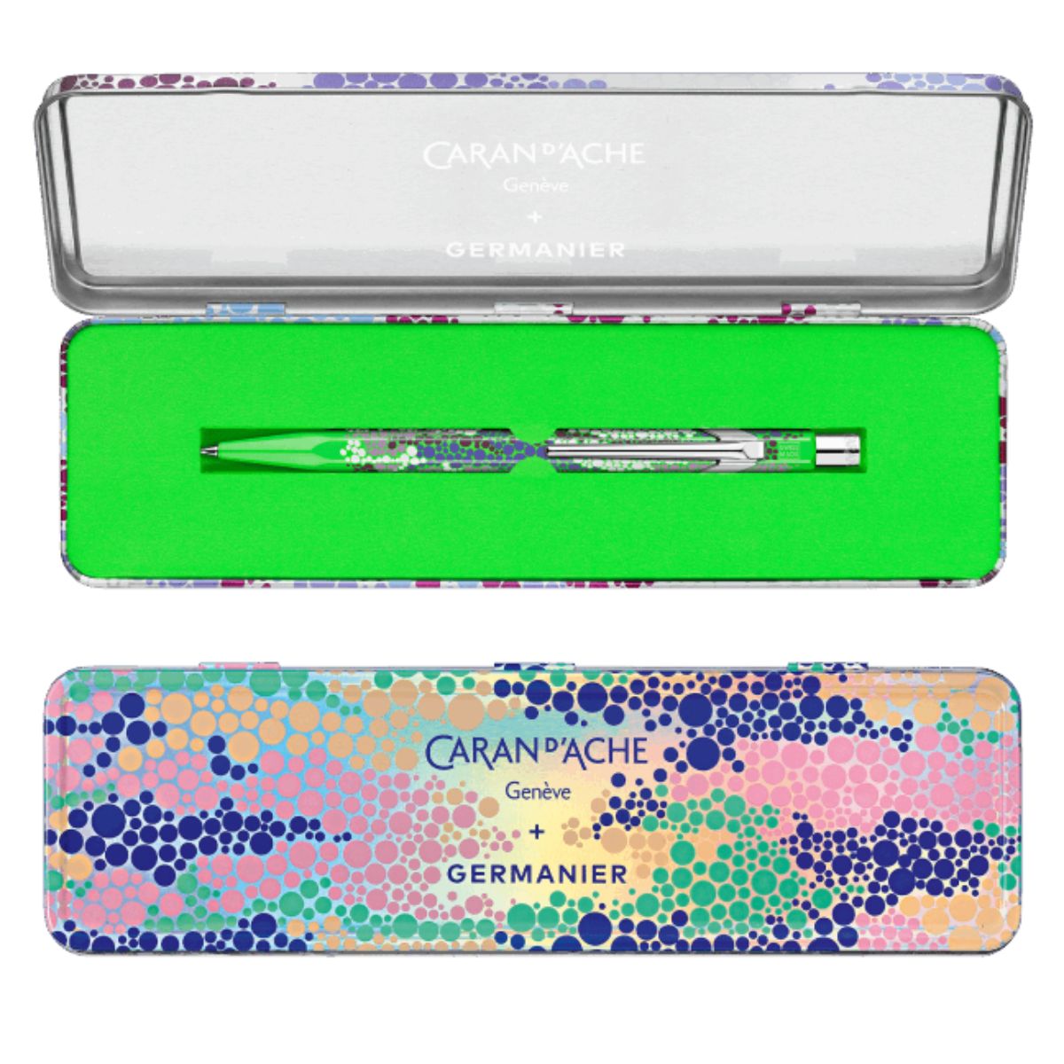 Lapiseira Caran D'ache 849 0.5Mm Hb Germanier com Estojo de Lata Neon Green