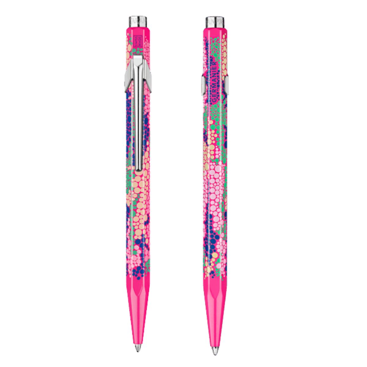 Caneta Esferográfica 849 Caran D'ache Germanier com Estojo de Lata Neon Pink 