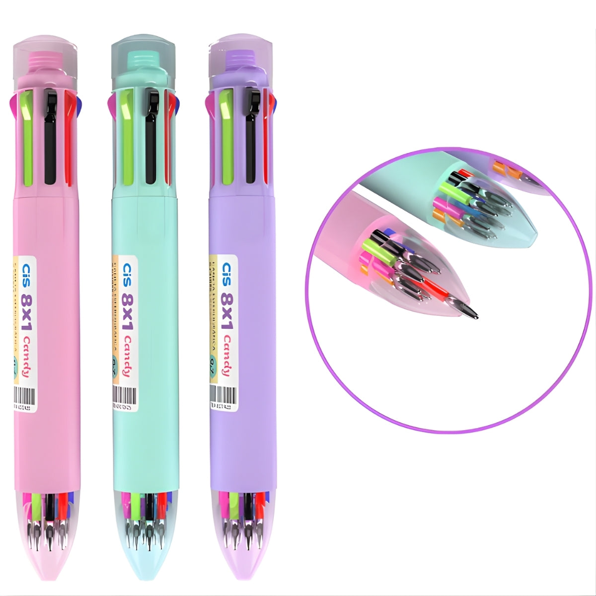 Caneta Esferográfica Retratil Candy 0.7Mm - Cores Sortidas - Cis