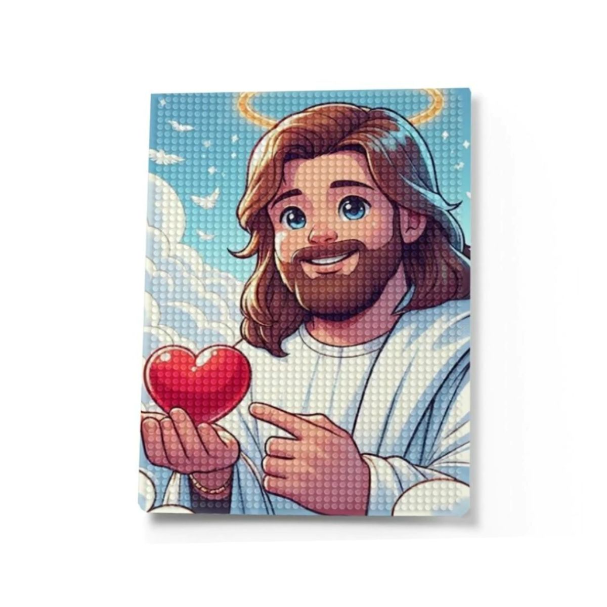 Kit de Pintura com Diamante 14,8x20,5cm - Jesus Coracão