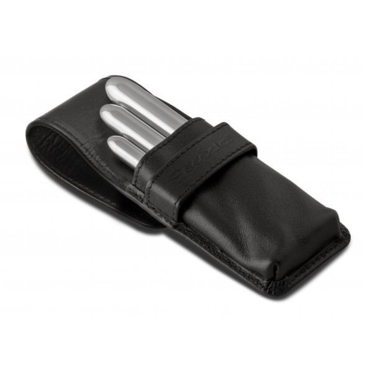 Estojo de Couro Vazio Escoda para 3 Pinceis Travel Brush