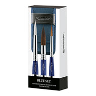 Estojo de Pinceis Profissional Redondo Escoda com 3 Unid Travel Brush Azul