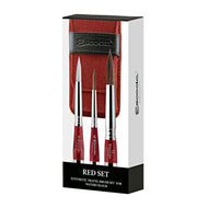 Estojo de Pinceis Profissional Redondo Escoda com 3 Unid Travel Brush Vermelho