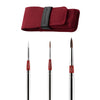 Estojo de Pinceis Profissional Redondo Escoda com 3 Unid Travel Brush Vermelho
