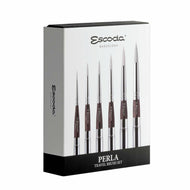 Estojo de Pinceis Profissional Redondo Escoda Perla com 6 Unid Travel Brush