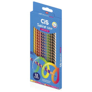 Lápis de Cor Spiro Grip com 12 Unidades - Cis