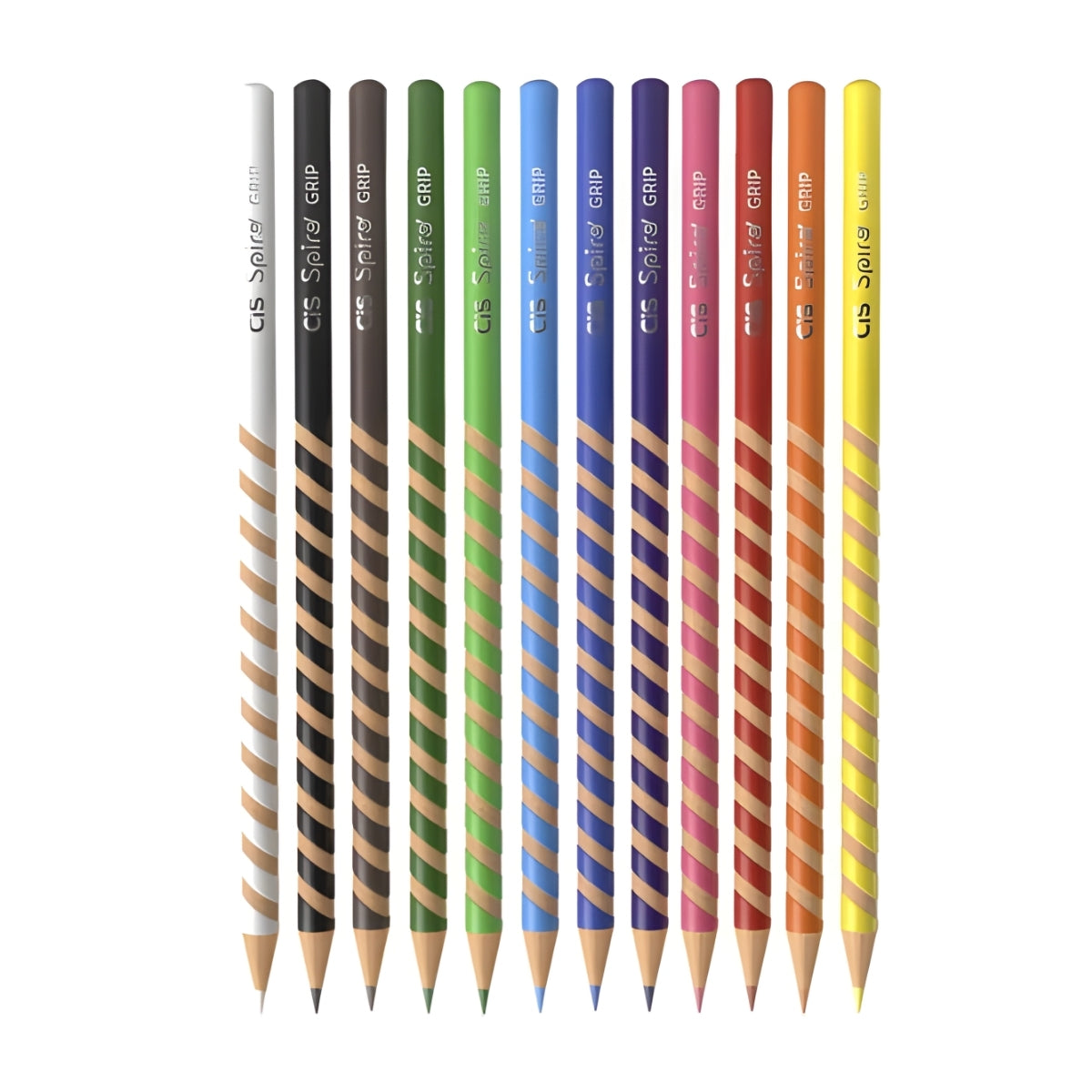 Lápis de Cor Spiro Grip com 12 Unidades - Cis