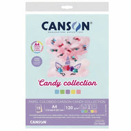 Papel Colorido Canson Candy Collection 120g/m² A4 com 5 Cores e 15 Folhas