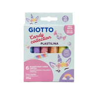 Estojo de Massinha de Modelar Giotto Plastilina Candy Collection 90g 6 Cores 300011