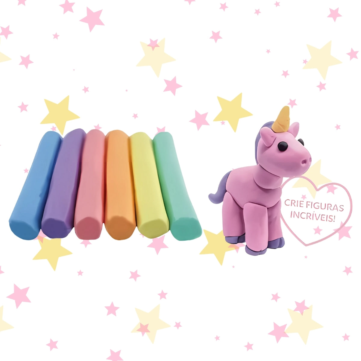 Estojo de Massinha de Modelar Giotto Plastilina Candy Collection 90g 6 Cores 300011