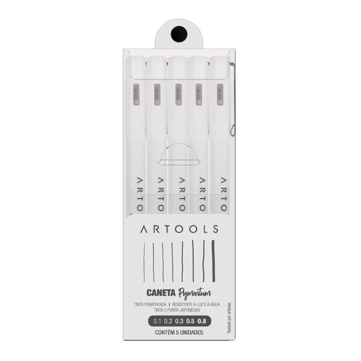 Estojo Caneta Nanquim Pigmentum com 5 Unidades - Artools