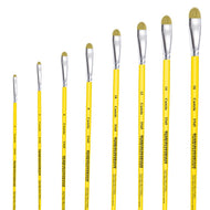 Pincel Castelo Artístico Cerda Sintético Língua de Gato Cabo Longo Creme T545