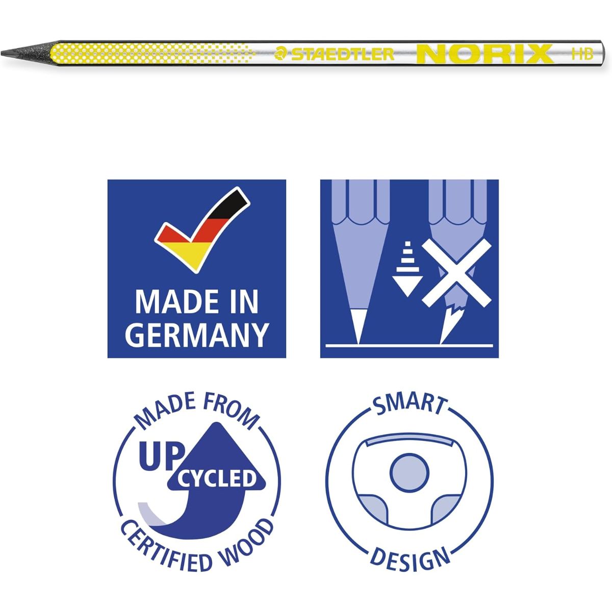 Lápis Grafite Staedtler Norix Hb com 3 Unidades