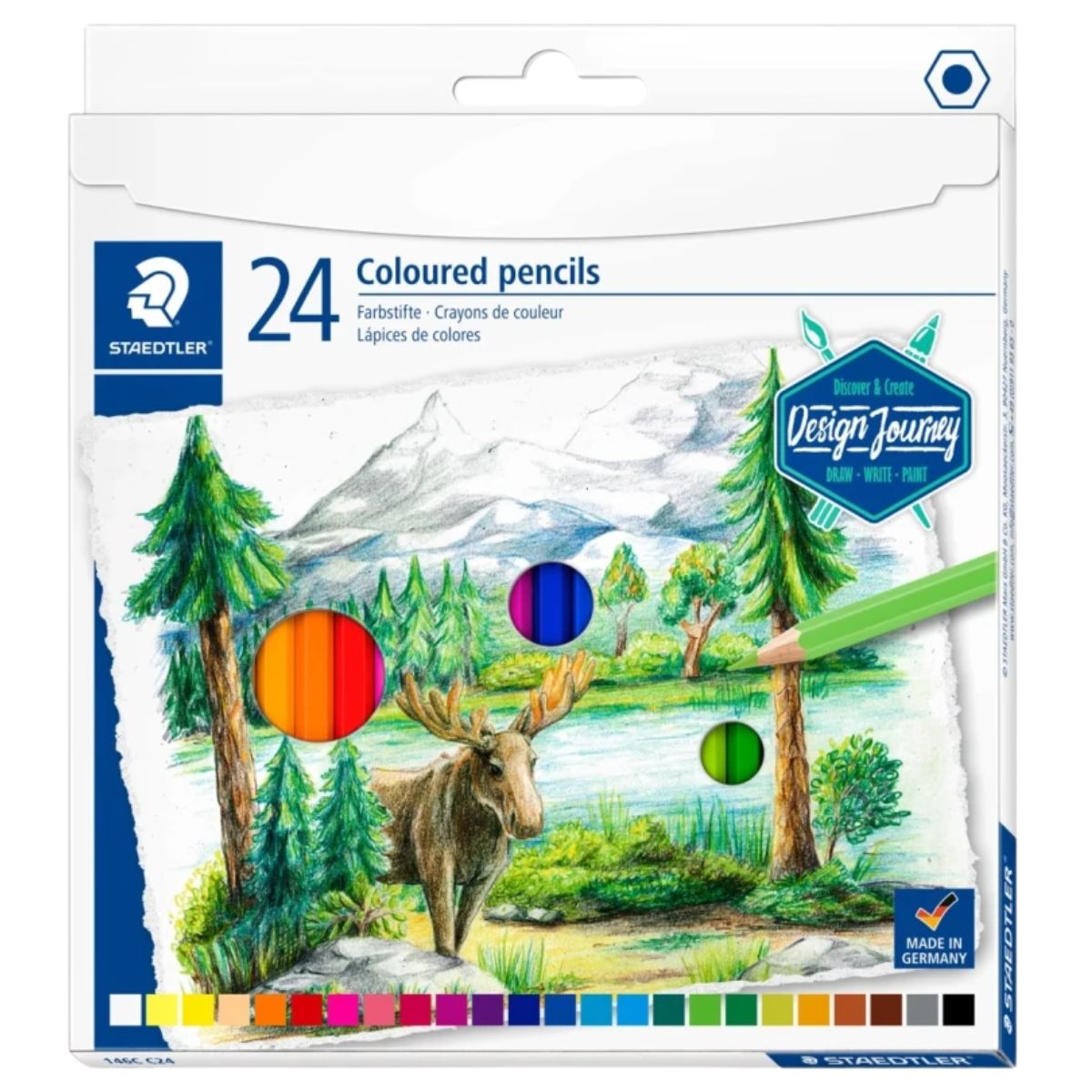 Estojo de Lápis de Cor Staedtler Design Journey com 24 Cores