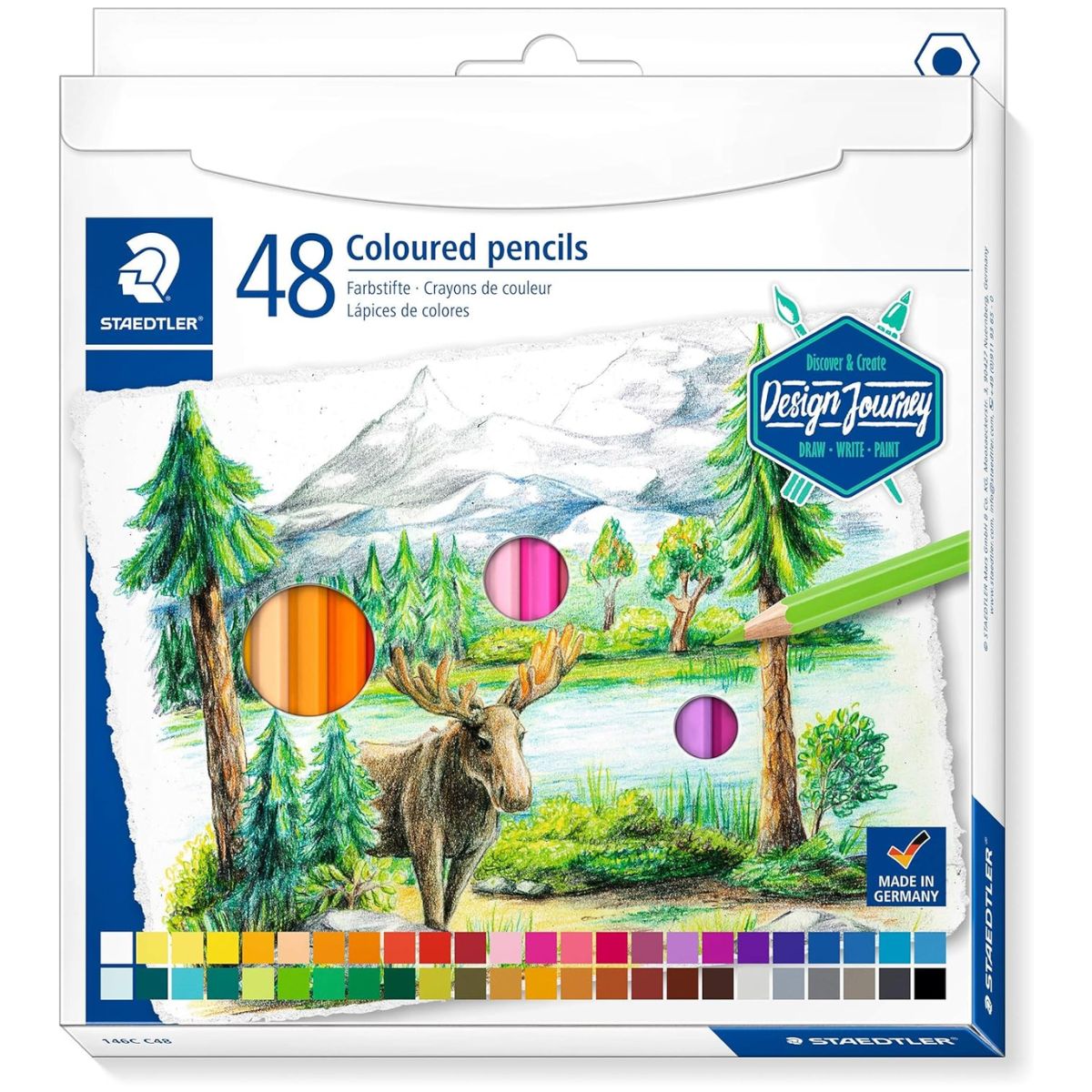 Estojo de Lápis de Cor Staedtler Design Journey com 48 Cores