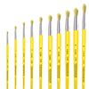 Pincel Castelo para Pintura Cerda Sintético Redondo Cabo Longo Amarelo 519