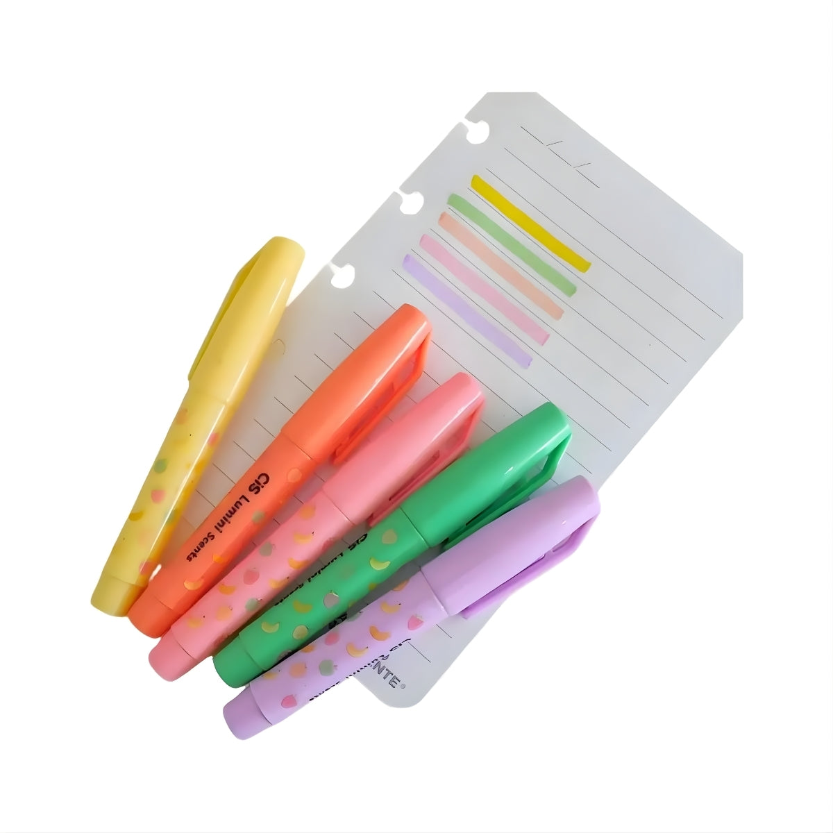 Estojo de Mini Marca Texto Lumini Scents 1/3.5Mm com 5 Cores Pastel e Cheirinho - Cis