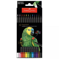 Estojo Lápis de Cor Supersoft 12 Cores Vivas - Faber-castell 210710