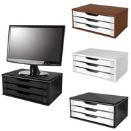 Suporte de Monitor Souza 26x39x12cm com 3 Gavetas