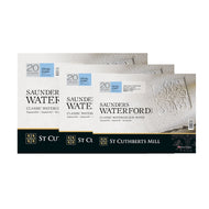 Bloco de Papel para Aquarela Saunders Waterford 300g/m² Grão Fino 20 Folhas Branco - St Cuthberts Mill