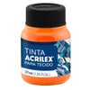 Tinta para Tecido Acrilex Fluorescente 37ml